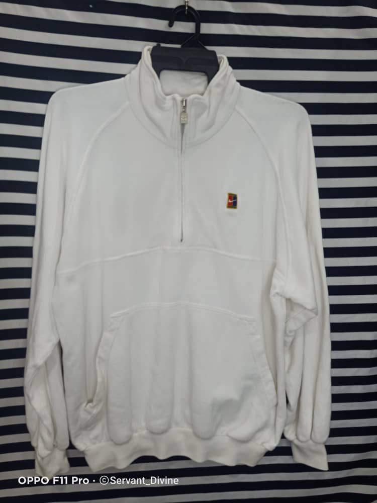 Nike × Vintage Vintage Nike Tennis Court Sweatshirt Half Zipper Size US M / EU 48-50 / 2 - 1 Thumbnail