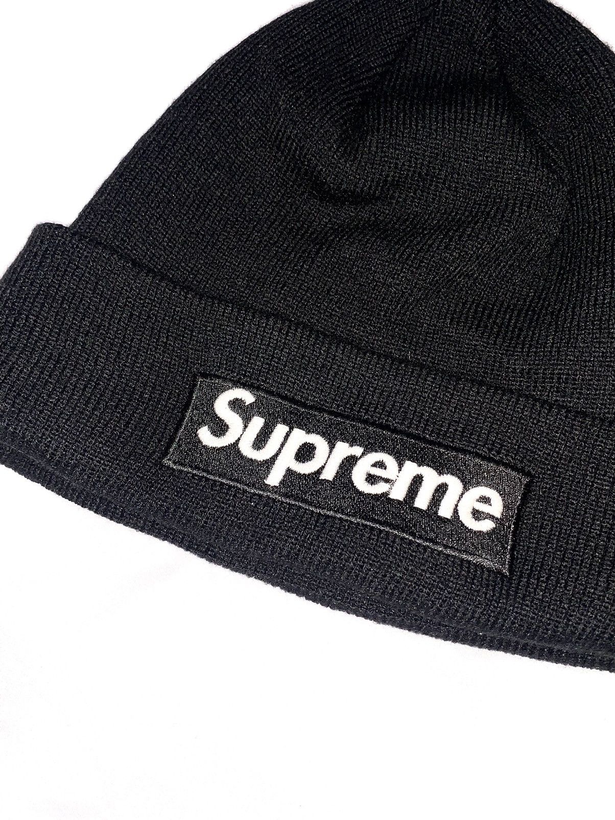 New Era × Supreme Box Logo Beanie Black Size ONE SIZE - 2 Thumbnail