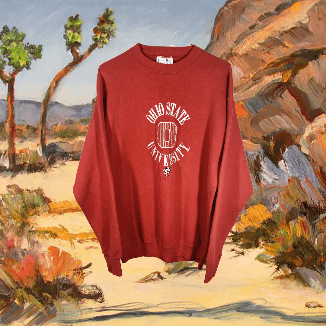 Vintage 1990s Vintage Ohio State Stitched Sweatshirt Size US L / EU 52-54 / 3 - 1 Thumbnail