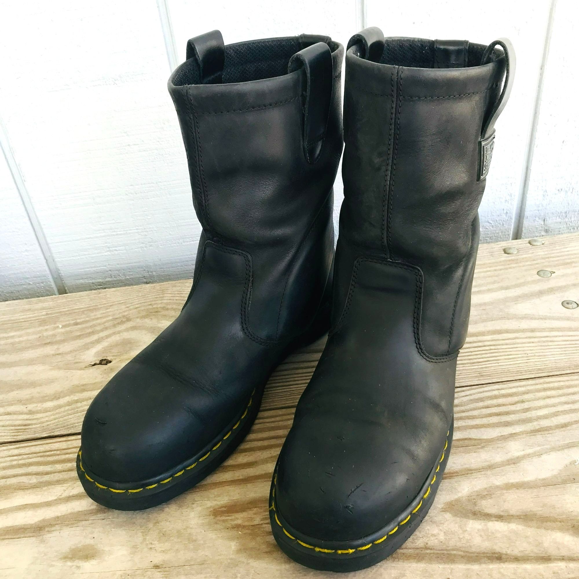 Dr. Martens Doc Dr Marten Wellington Work Boots Steel Toe Safety Grailed