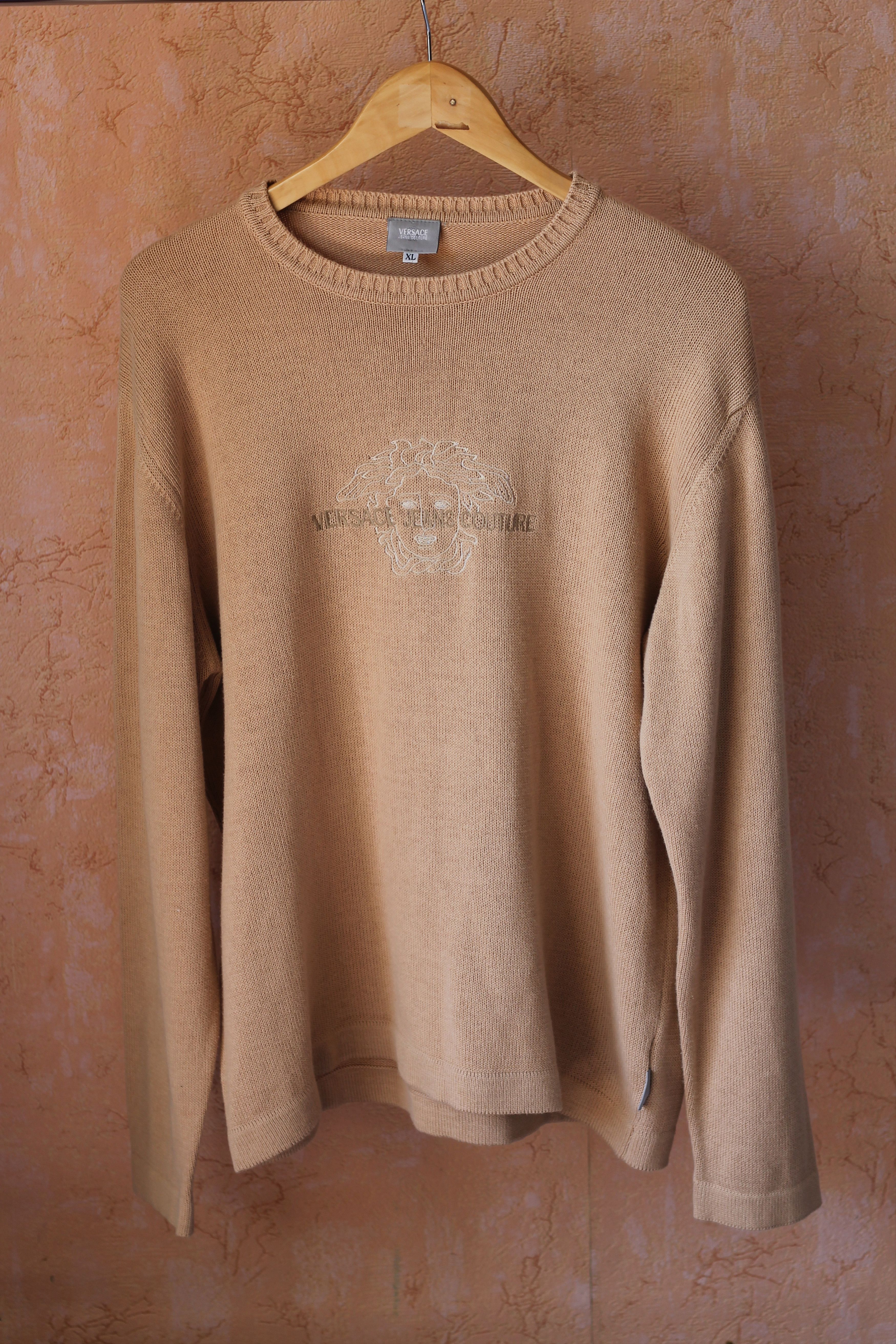 Versace × Versace Jeans Couture × Vintage Versace Jeans Couture big logo medusa sweater Size US XL / EU 56 / 4 - 1 Thumbnail
