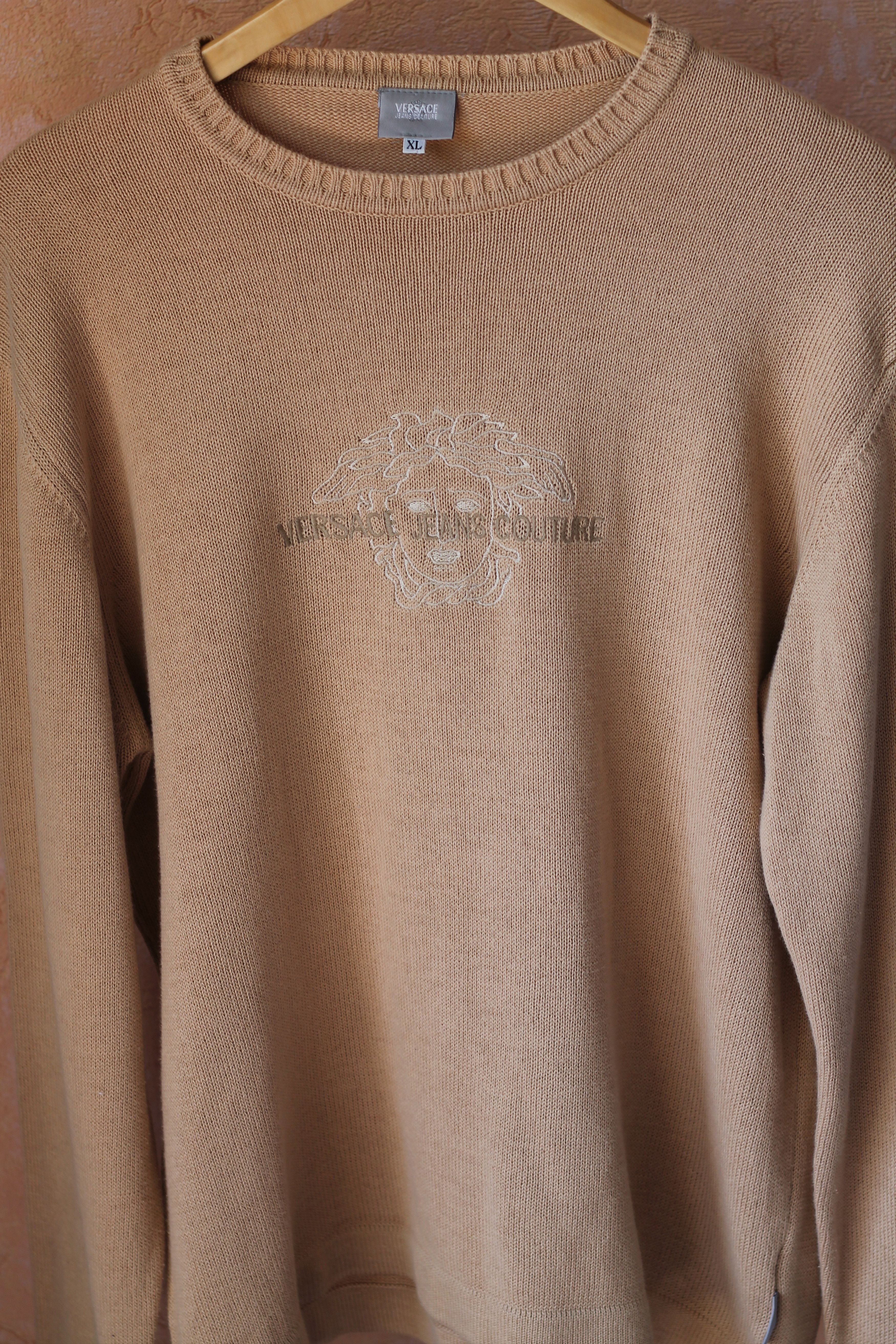 Versace × Versace Jeans Couture × Vintage Versace Jeans Couture big logo medusa sweater Size US XL / EU 56 / 4 - 2 Thumbnail