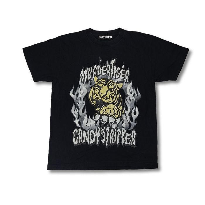 Vintage Candy Stripper Murder Tiger Japanese Punk Rock T-Shirt