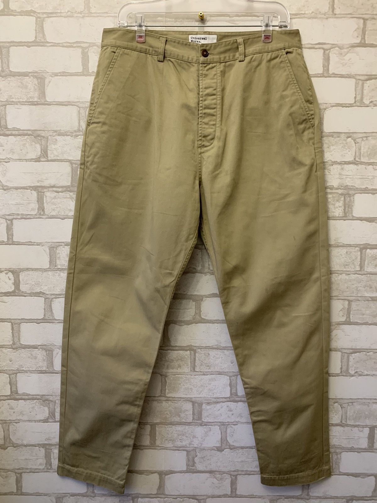 Universal Works Universal works biege chino pants wide leg | Grailed