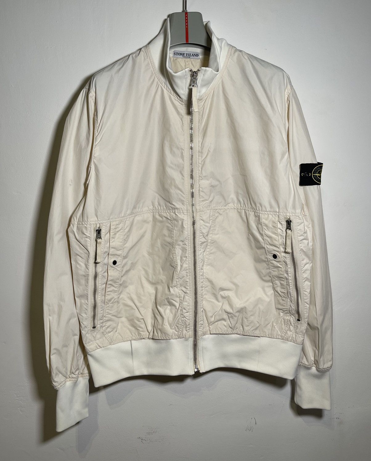 Stone Island WHITE LIGHT NYLON JACKET ART.52154L26/594 | Grailed