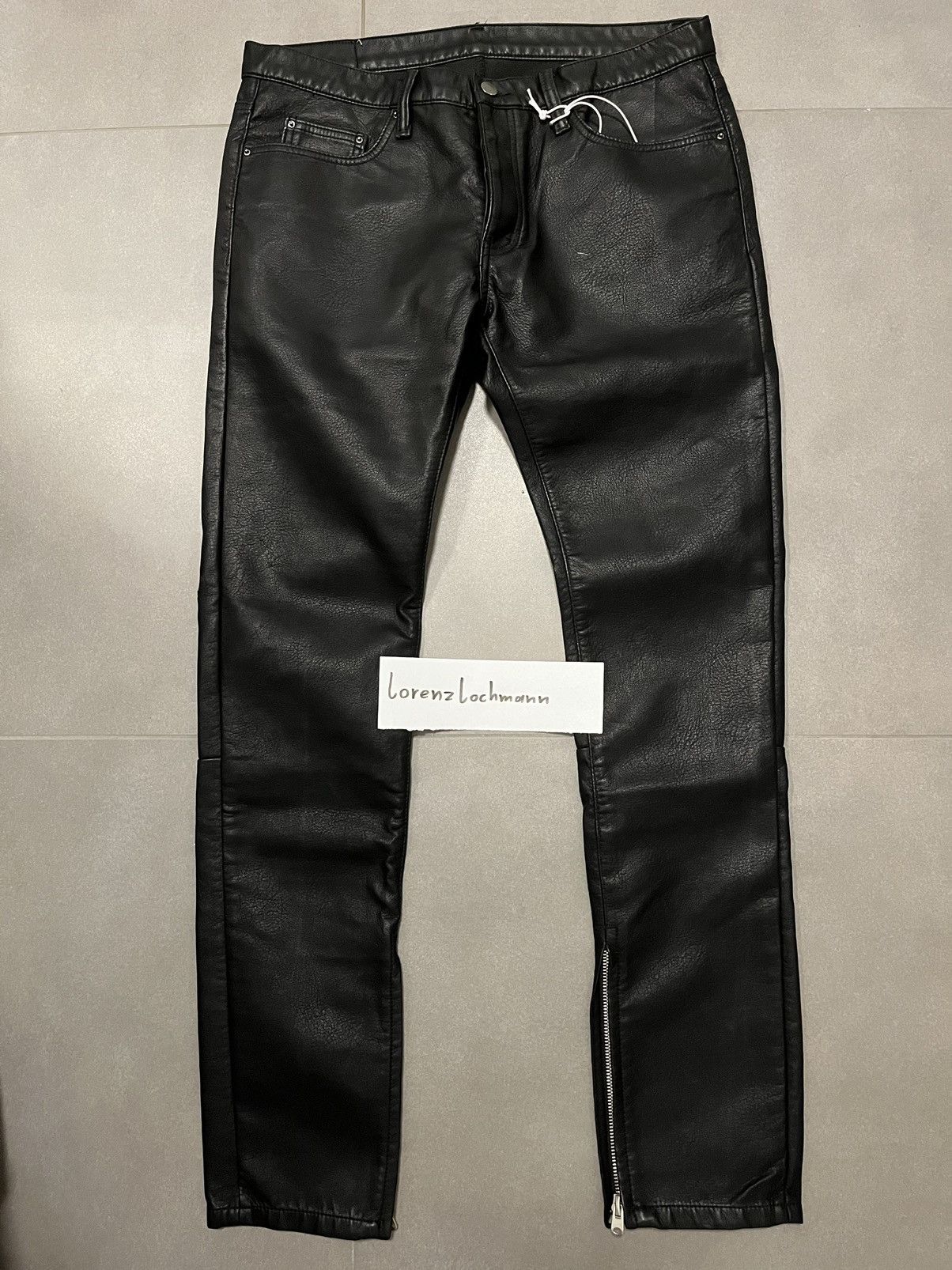 MNML MNML Leather Jeans | Grailed