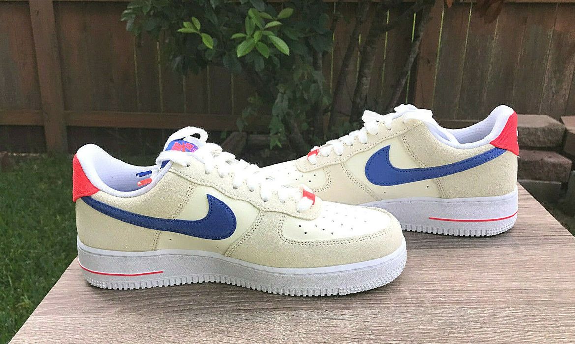 Nike Air Force 1 Low '07 LV8 Coconut Milk Hyper Royal US10.5 Grailed