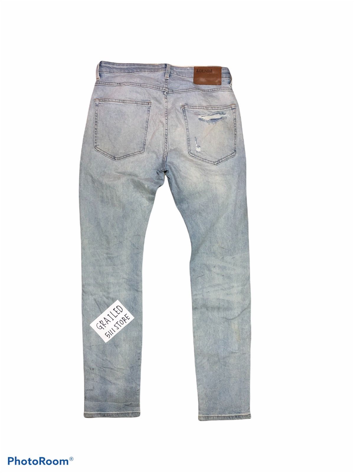 H&M Distressed Skinny Low Waist by &Denim Size US 32 / EU 48 - 2 Thumbnail