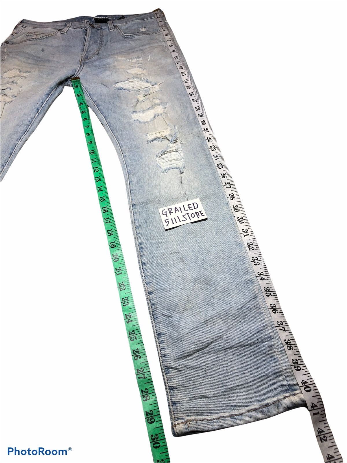 H&M Distressed Skinny Low Waist by &Denim Size US 32 / EU 48 - 9 Thumbnail