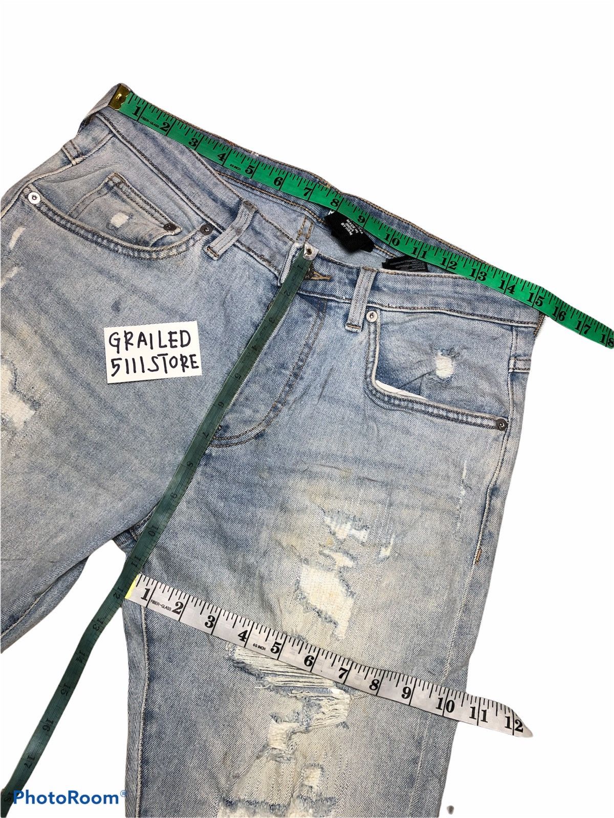 H&M Distressed Skinny Low Waist by &Denim Size US 32 / EU 48 - 7 Thumbnail