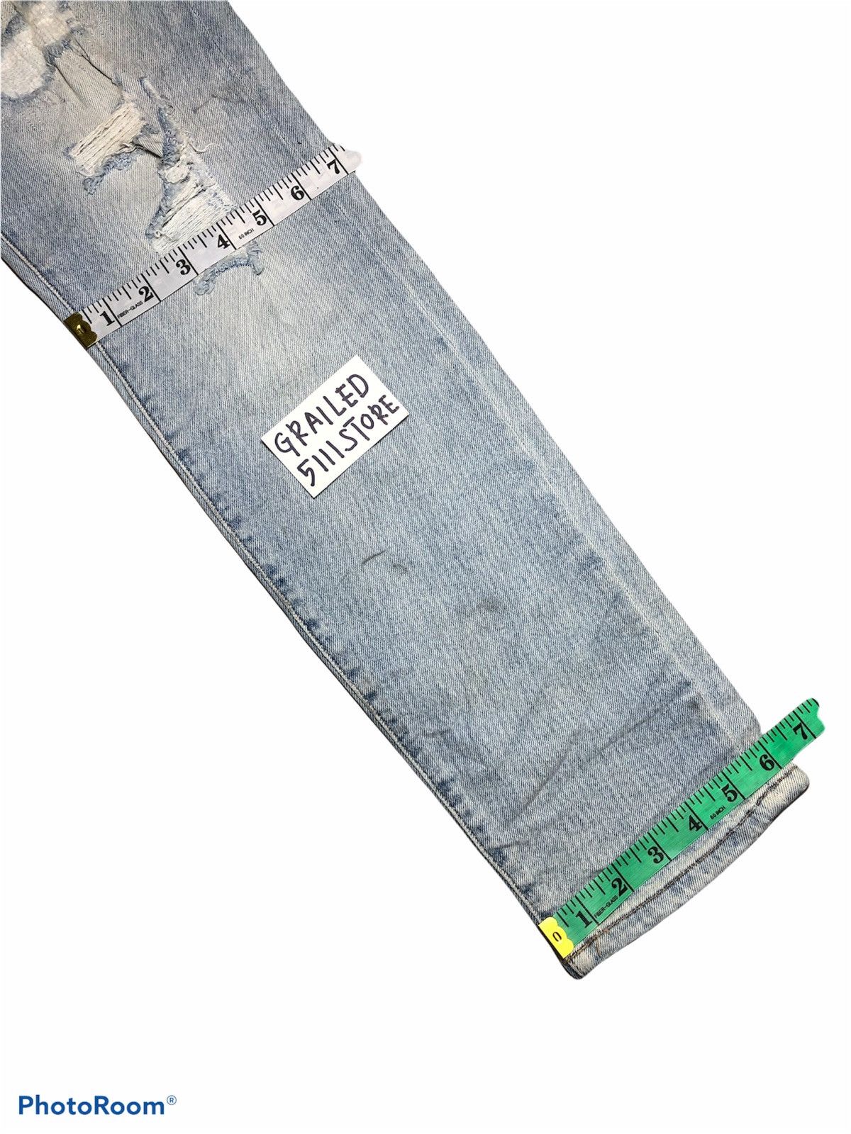 H&M Distressed Skinny Low Waist by &Denim Size US 32 / EU 48 - 8 Thumbnail