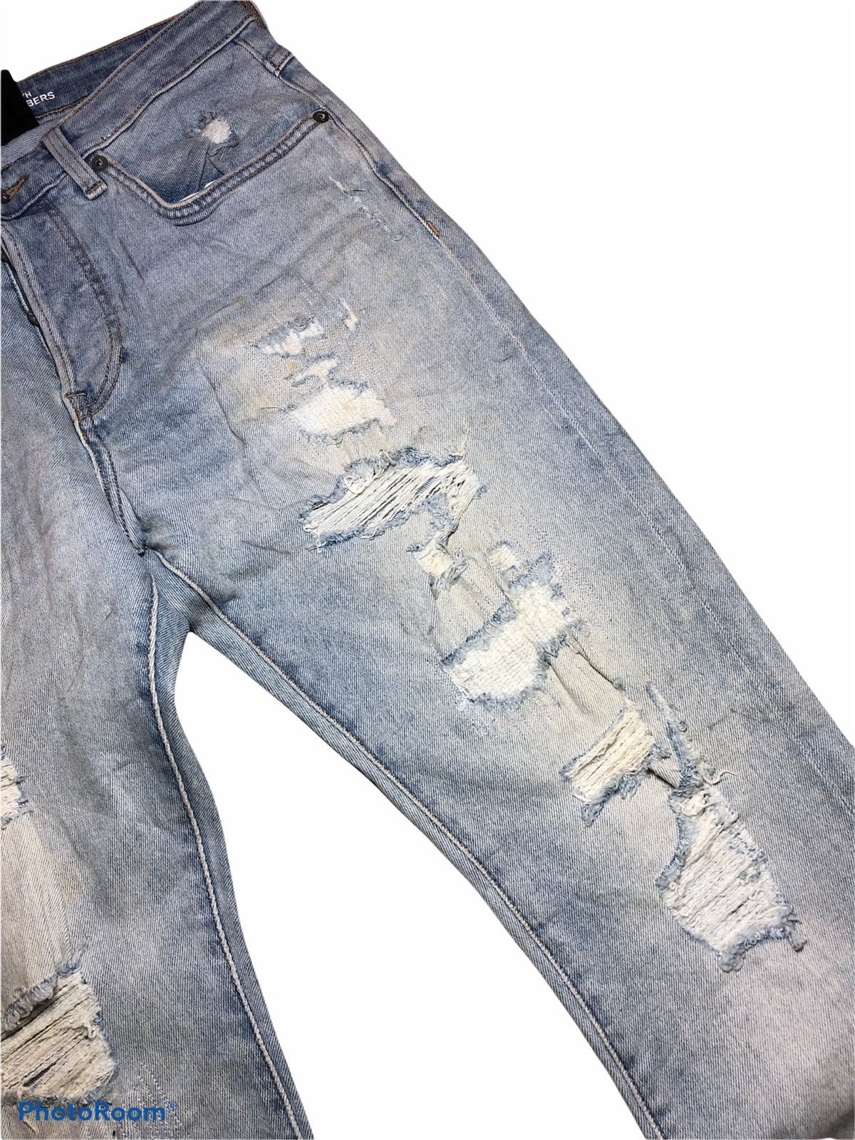 H&M Distressed Skinny Low Waist by &Denim Size US 32 / EU 48 - 3 Thumbnail