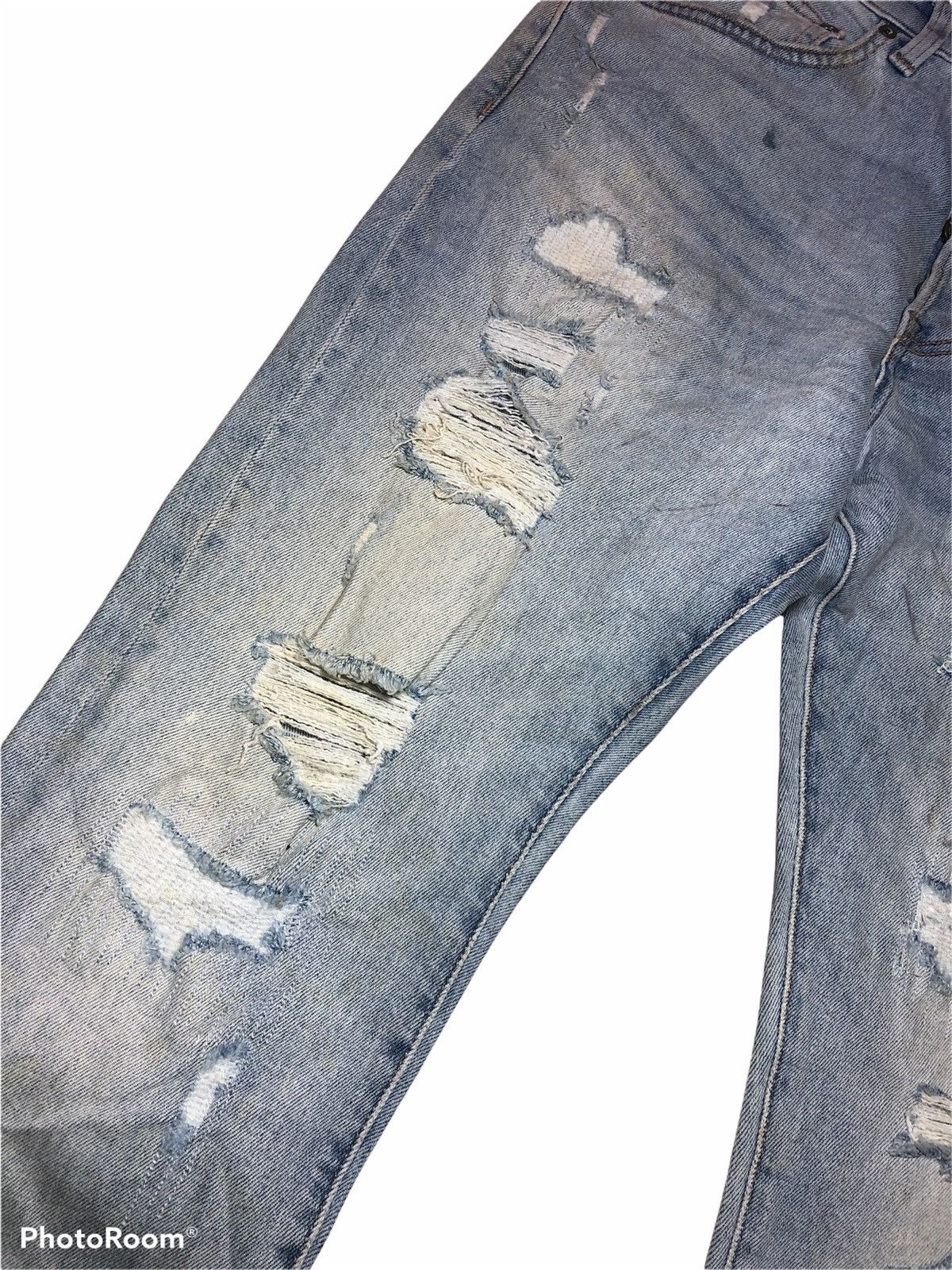 H&M Distressed Skinny Low Waist by &Denim Size US 32 / EU 48 - 4 Thumbnail