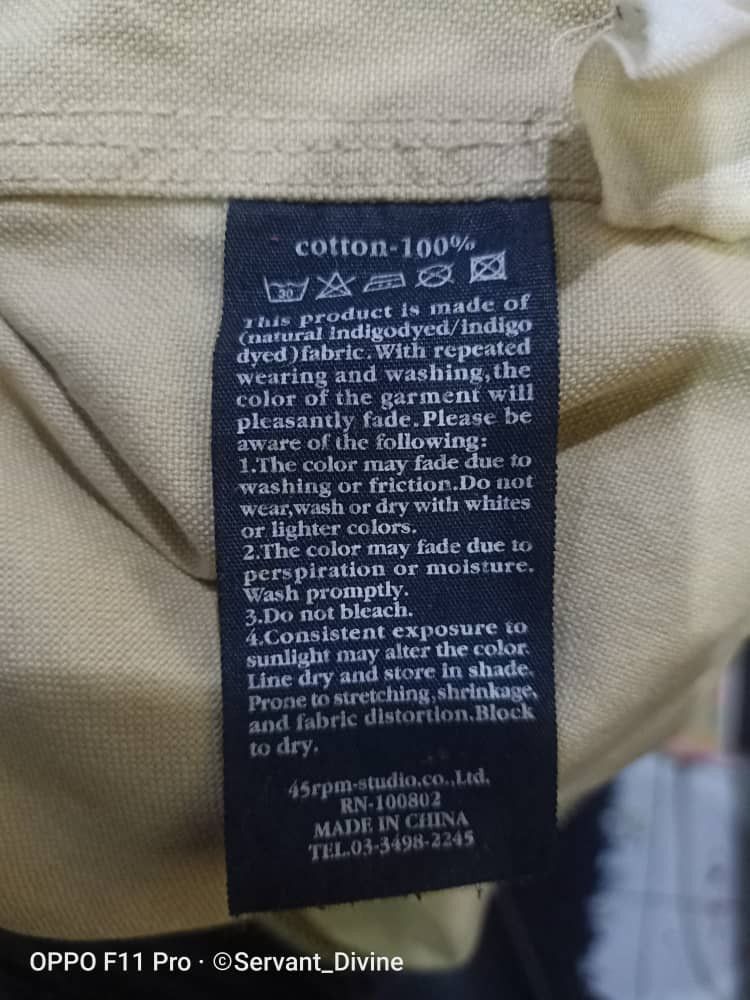 45rpm 45rpm Shoulder Natural Indigo dyed soft Bag Size ONE SIZE - 2 Thumbnail