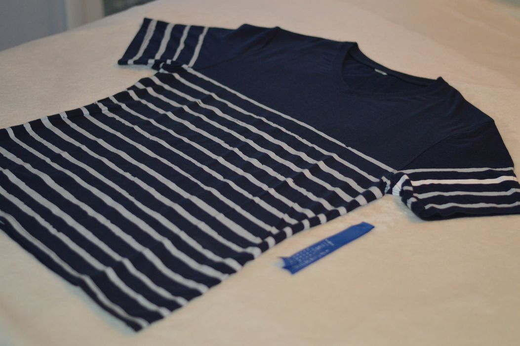 Kit And Ace Kit and Ace Navy Blue Cashmere Horizontal Stripes Tee Grailed