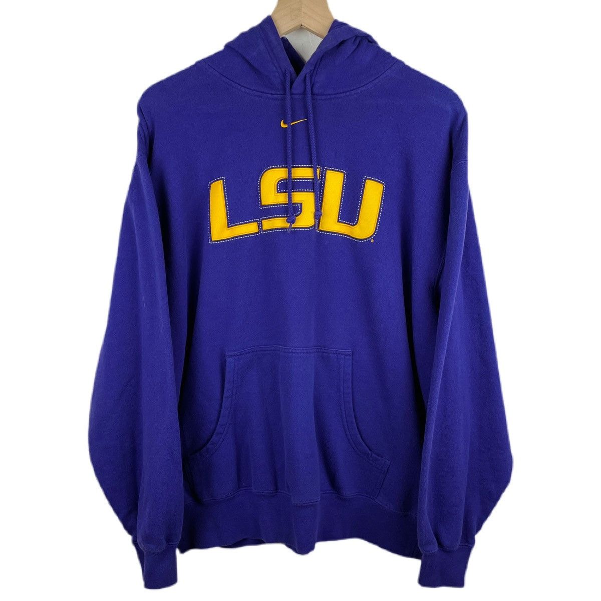 Vintage Nike Center Swoosh LSU Hoodie Sweatshirt Travis Scott offers Tigers NCAA Sz M