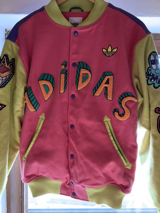 Adidas originals obyo x jeremy deals scott x kenny scharf varsity jacket