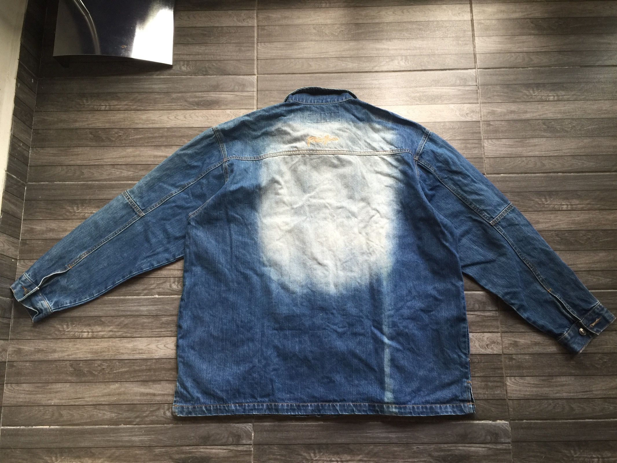 Phat Farm Vintage Phat Farm Denim Jacket Big Logo Embroidered cw21 Size US XXL / EU 58 / 5 - 6 Thumbnail