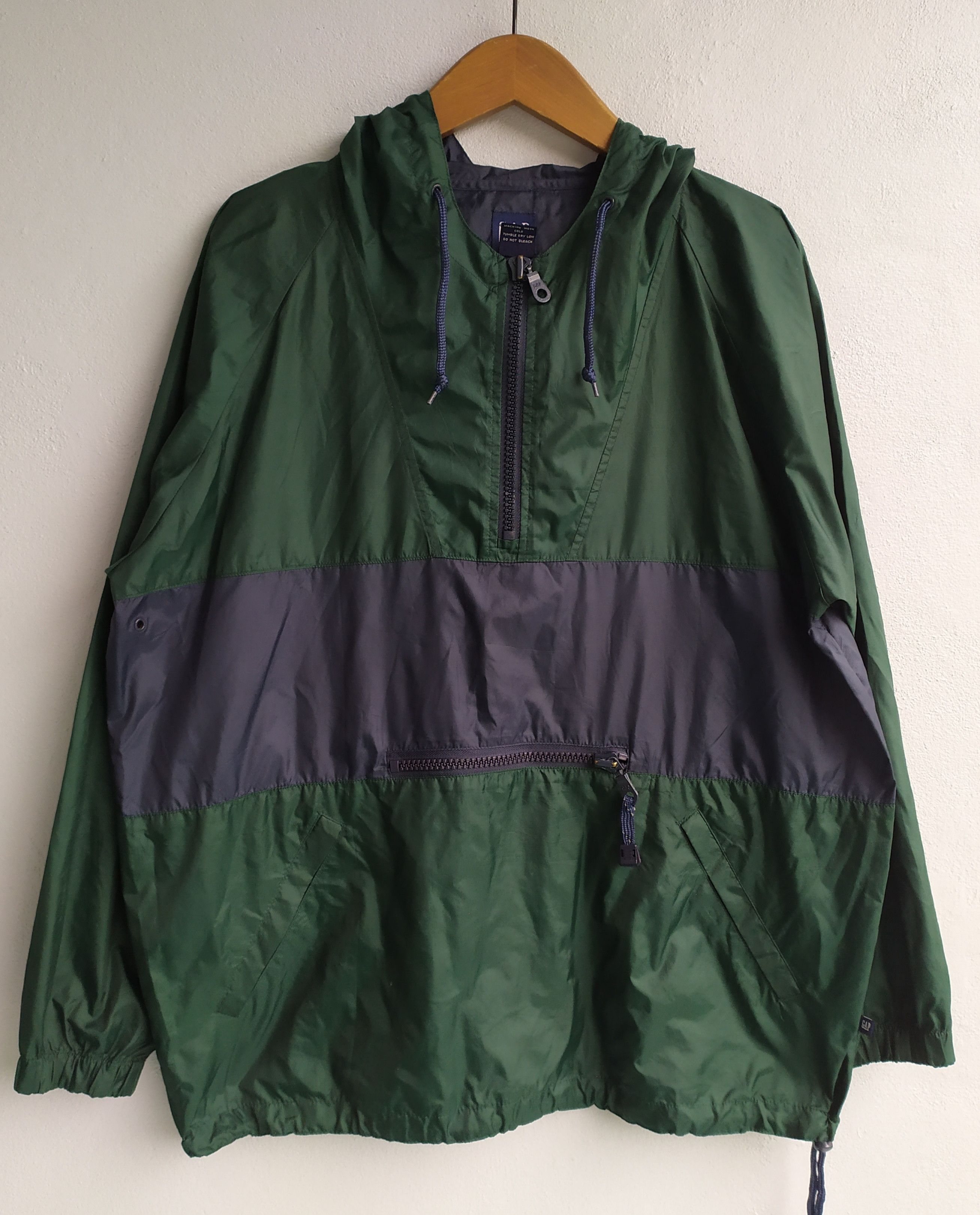 Gap × Vintage Gap Annorak Pocket Hoodie Windbreaker Jacket Size US M / EU 48-50 / 2 - 2 Thumbnail