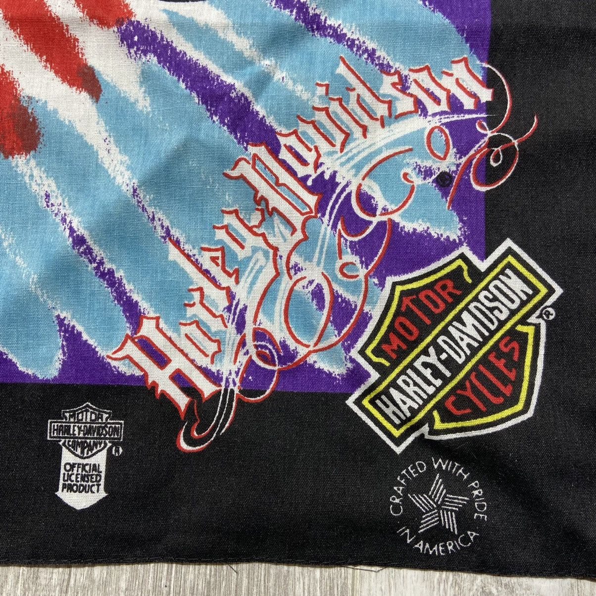 Harley Davidson Vintage Harley Davidson Bandana / Handkerchief Size ONE SIZE - 3 Thumbnail