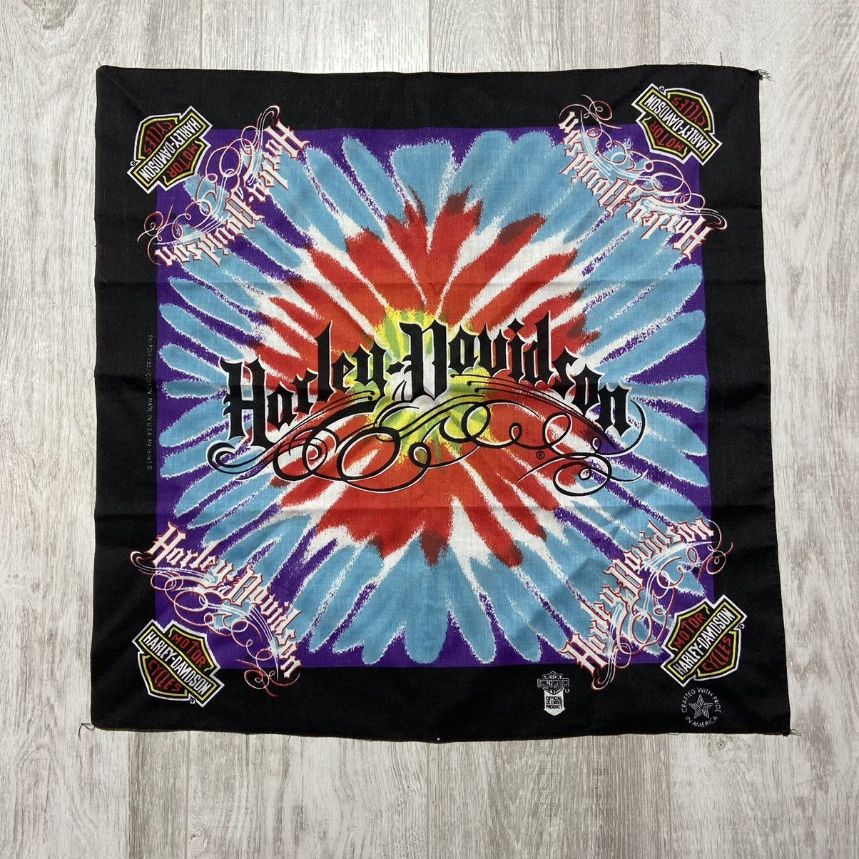 Harley Davidson Vintage Harley Davidson Bandana / Handkerchief Size ONE SIZE - 1 Thumbnail