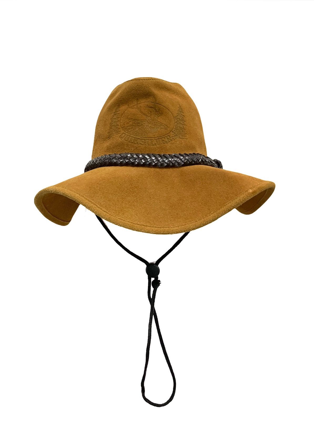 Genuine Leather × Quiksilver × Vintage RARE ‼️ Quiksilver Suede Leather Cowboy Bucket Hats Size ONE SIZE - 1 Thumbnail