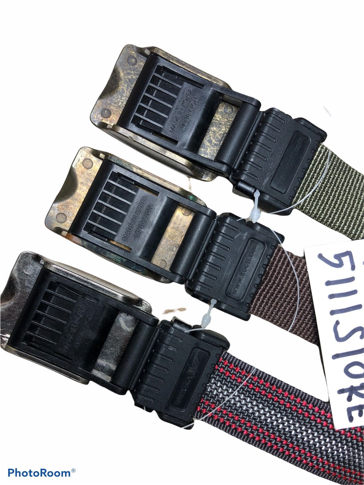 BLACKYAK Lot Of 3 Black Yak Outdoor Belt Size 34 - 3 Thumbnail