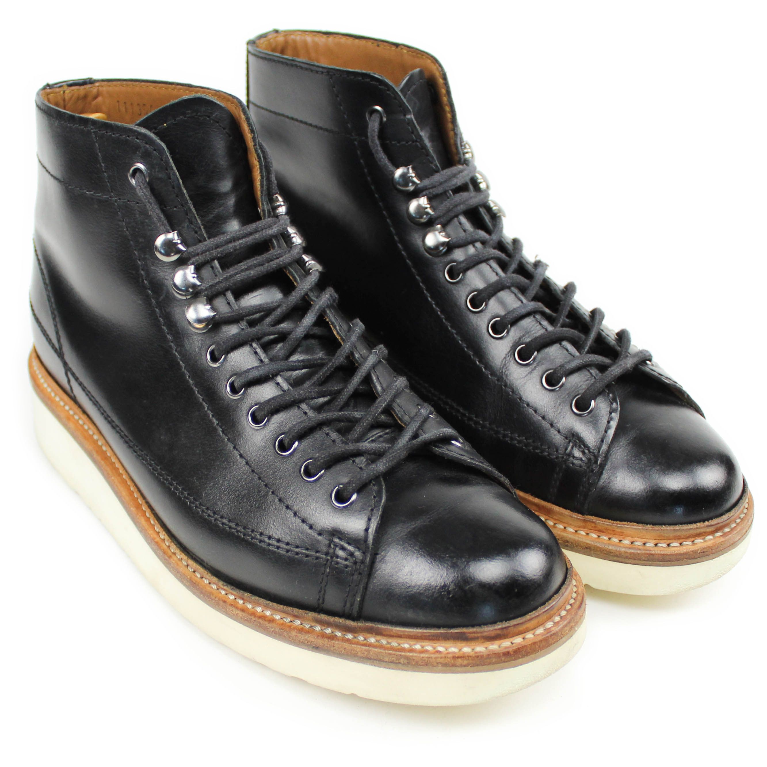Grenson Andy Leather Lace Up Wedge Sole Monkey Boots Grailed