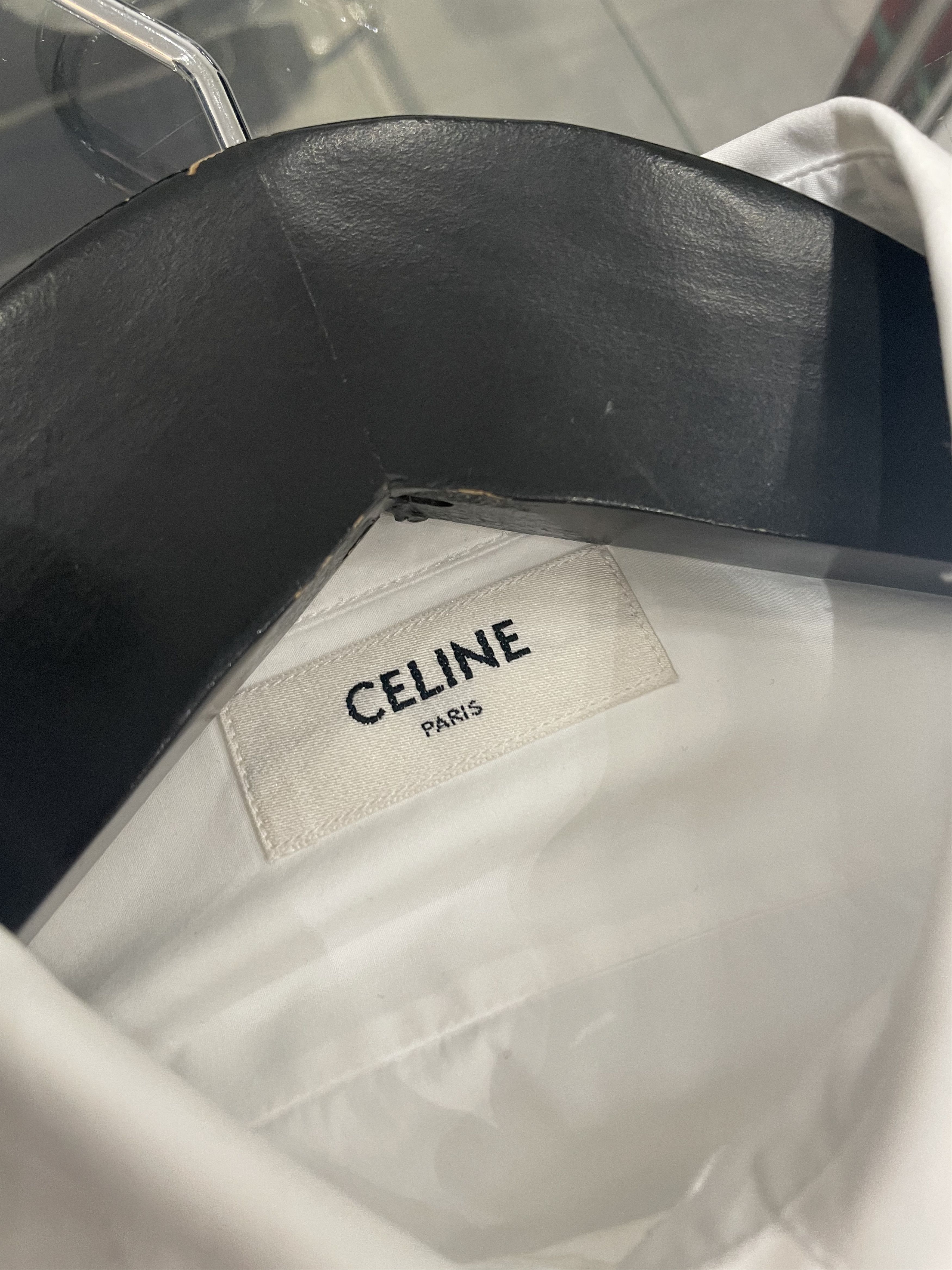 Celine White Shirt Size US M / EU 48-50 / 2 - 7 Thumbnail