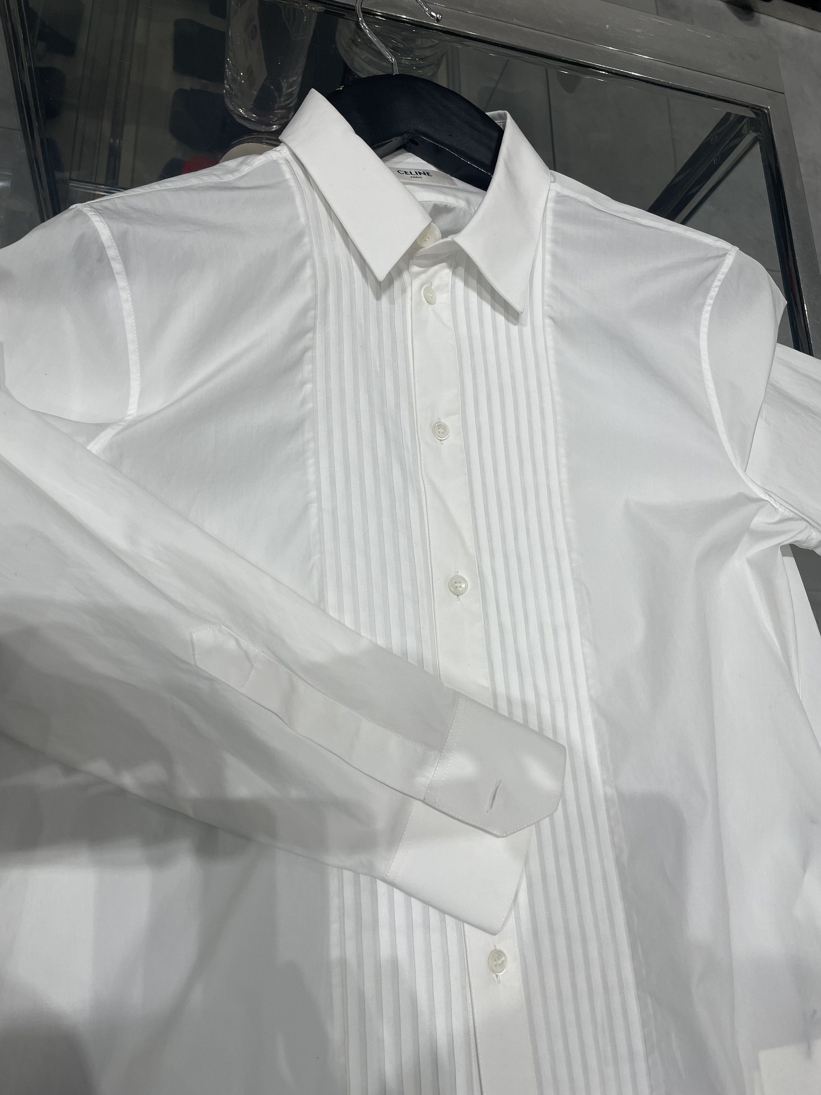 Celine White Shirt Size US M / EU 48-50 / 2 - 9 Thumbnail
