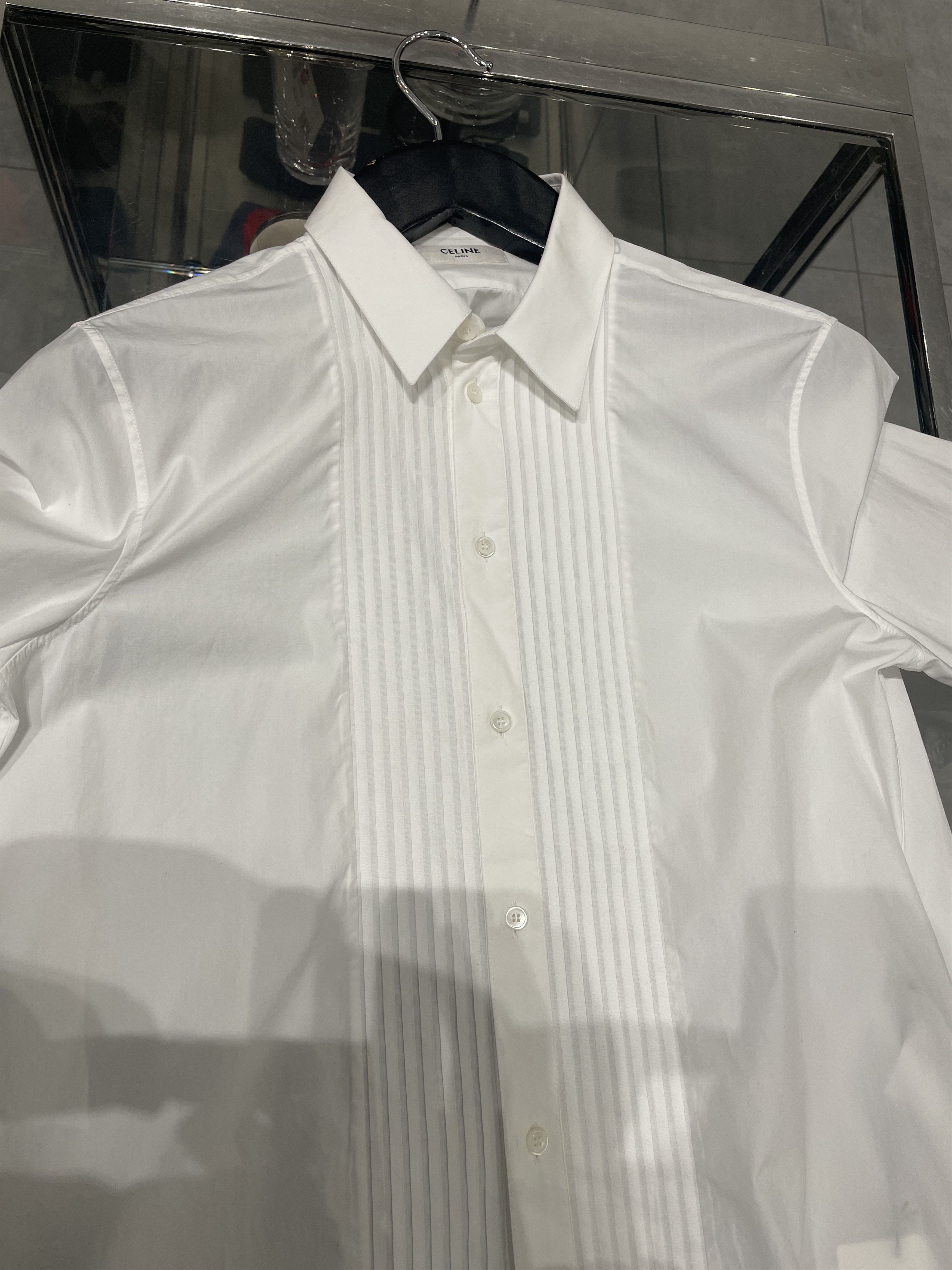 Celine White Shirt Size US M / EU 48-50 / 2 - 8 Thumbnail