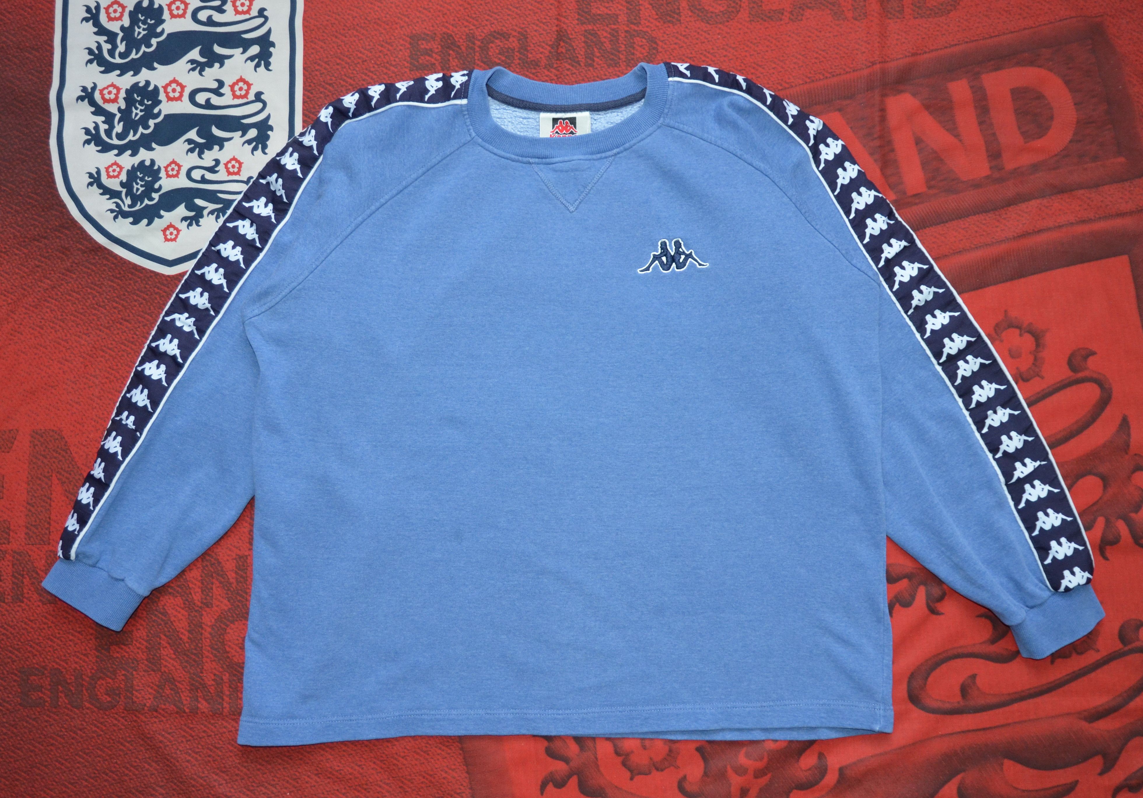 Vintage Kappa Sweatshirt Size L Blue Very Rare Retro Casual