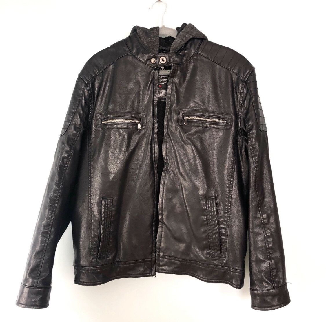 Rock & Republic Black imitation leather jacket | Grailed