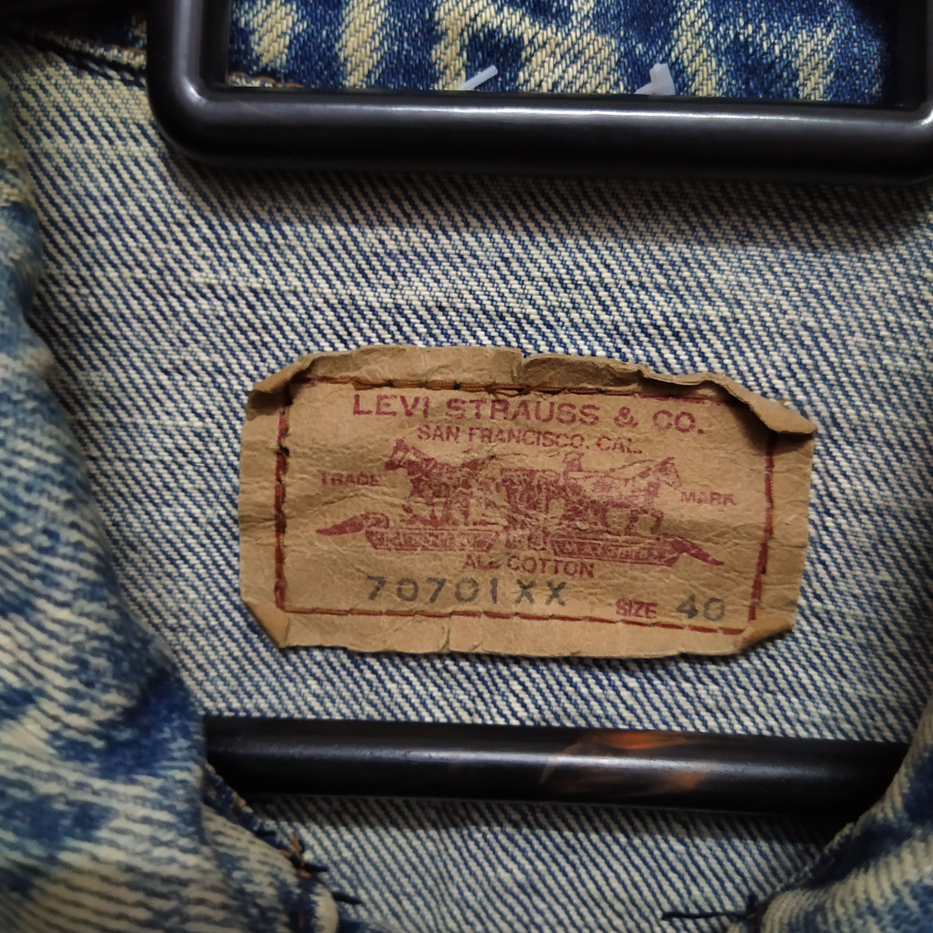 Levi's × Vintage VTG 701XX BIG E LEVIS SELVEDGE DENIM JACKET (D373) Size US XL / EU 56 / 4 - 3 Thumbnail