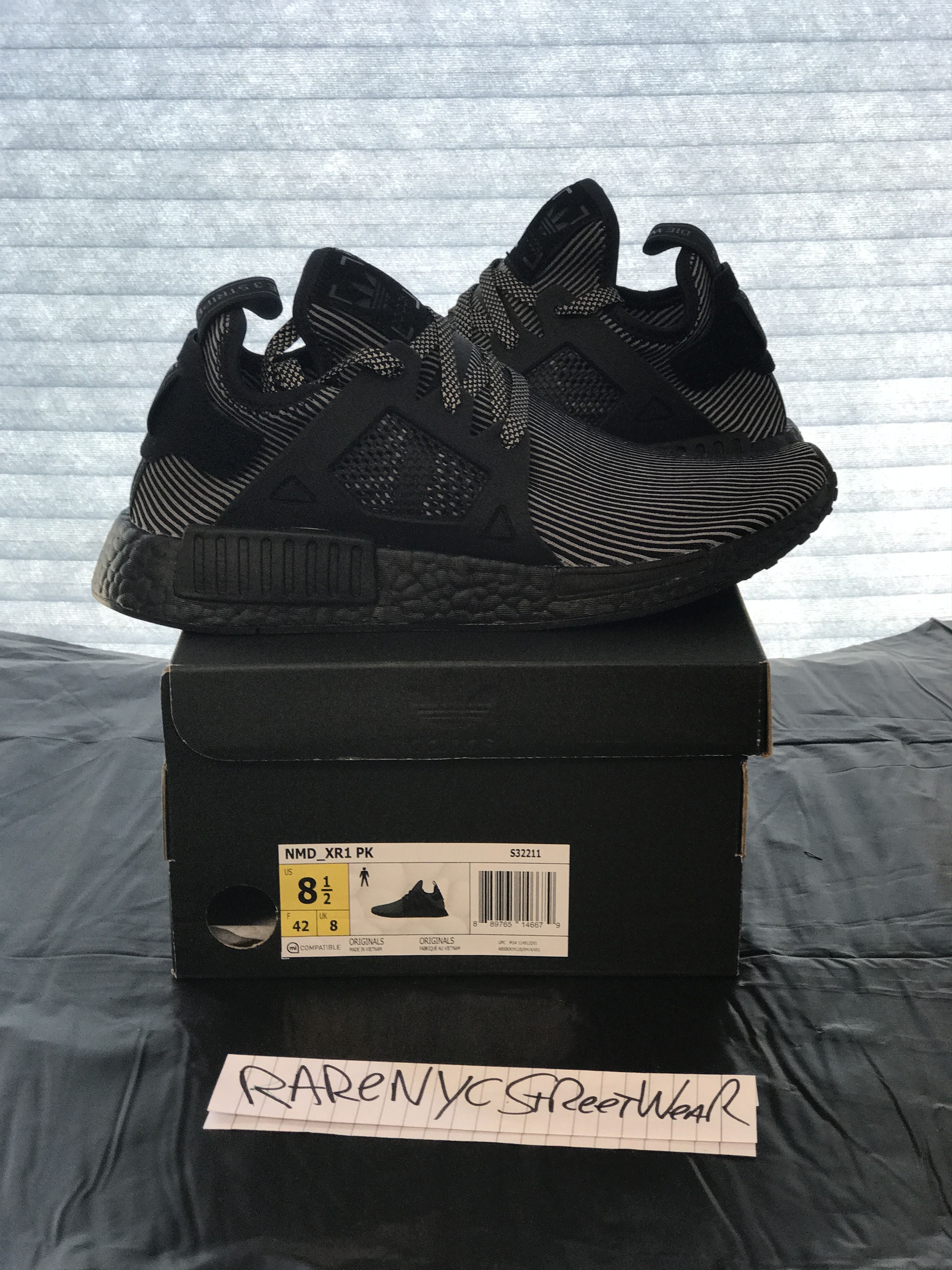 Adidas NMD XR1 Triple Black Pinstripe DS Grailed