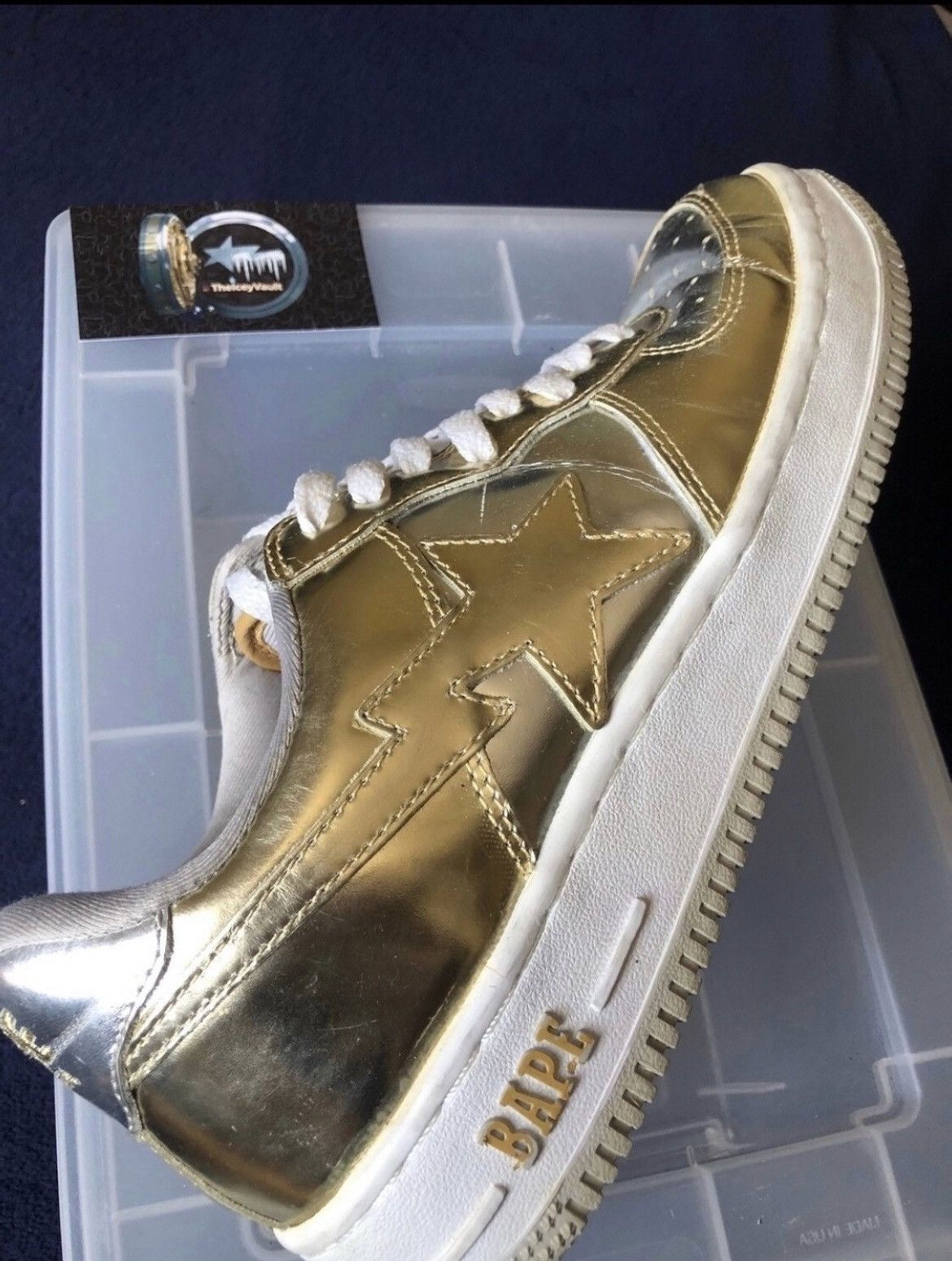 Bape Bape Silver/Gold Bapestas Size US 9.5 / EU 42-43 - 3 Thumbnail