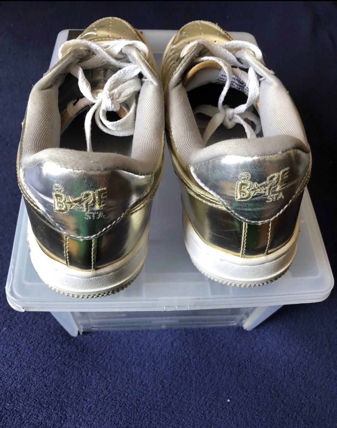 Bape Bape Silver/Gold Bapestas Size US 9.5 / EU 42-43 - 5 Thumbnail