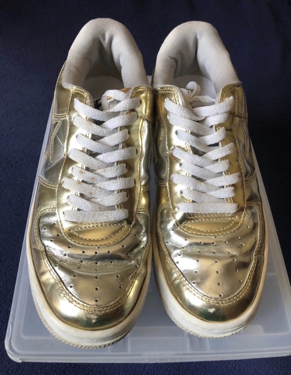 Bape Bape Silver/Gold Bapestas Size US 9.5 / EU 42-43 - 6 Thumbnail