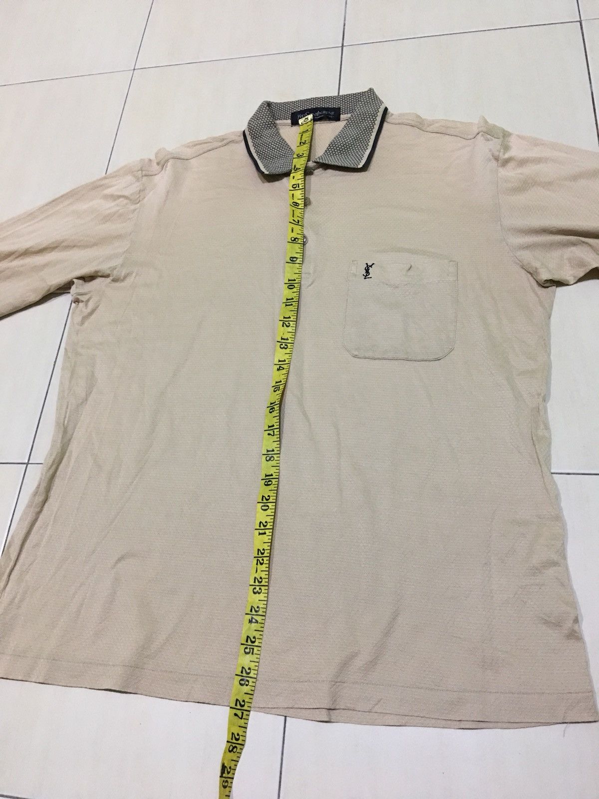 Designer × Vintage × Yves Saint Laurent Designer X Yves Saint Laurent Polo Longsleve Shirt Size US M / EU 48-50 / 2 - 7 Thumbnail