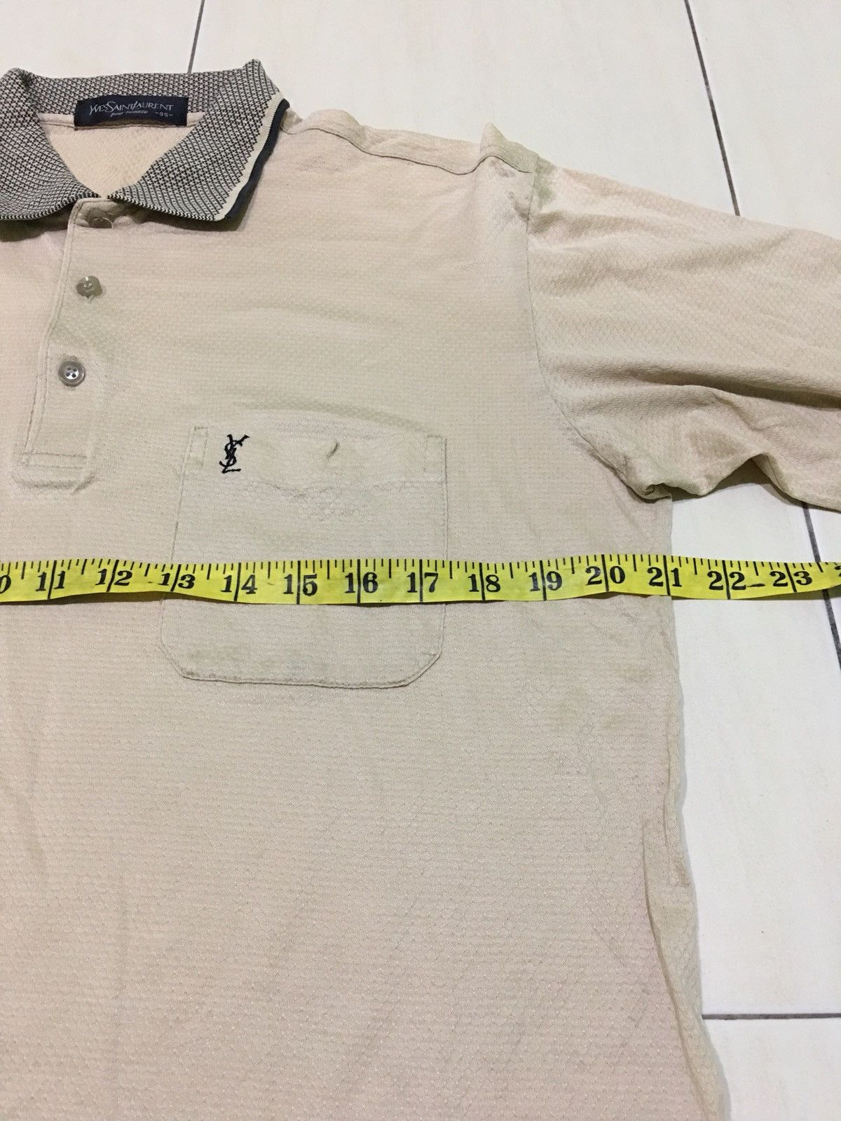 Designer × Vintage × Yves Saint Laurent Designer X Yves Saint Laurent Polo Longsleve Shirt Size US M / EU 48-50 / 2 - 6 Thumbnail
