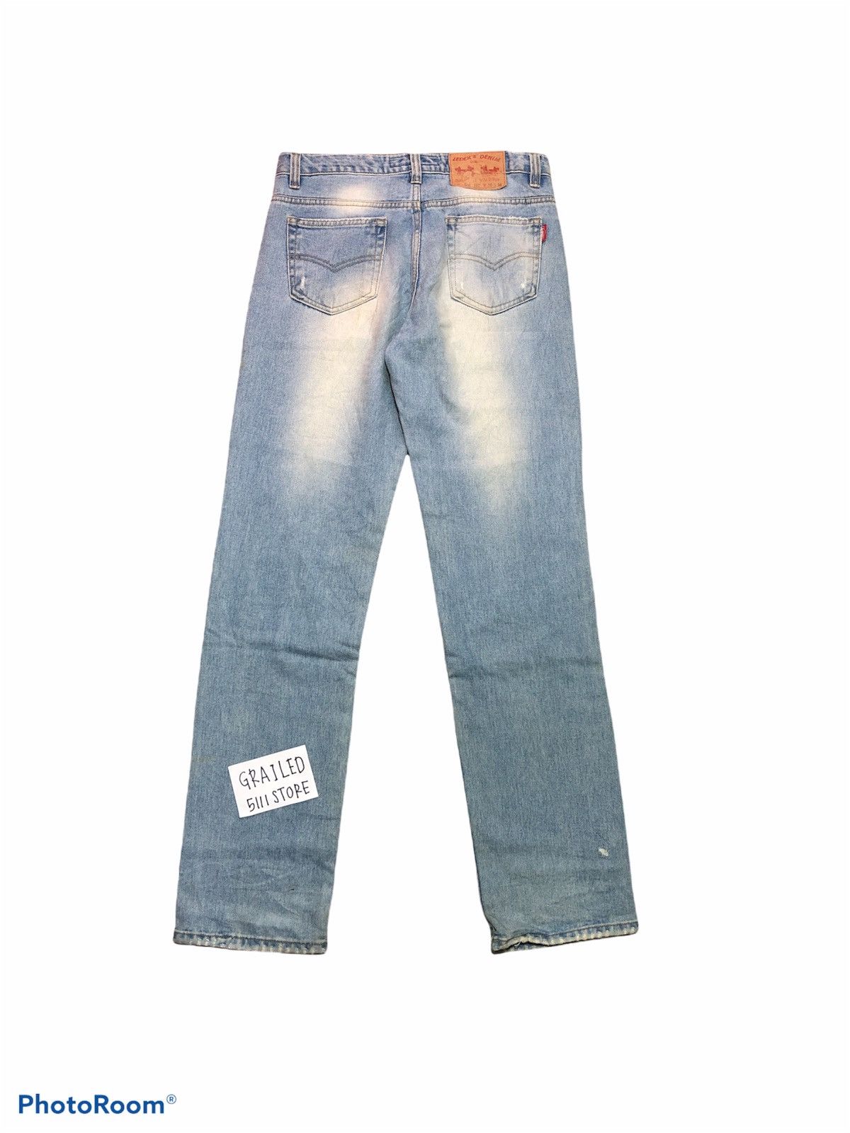 Japanese Brand Distressed Patches Custom Denim by Leders Jeans Size US 32 / EU 48 - 2 Thumbnail