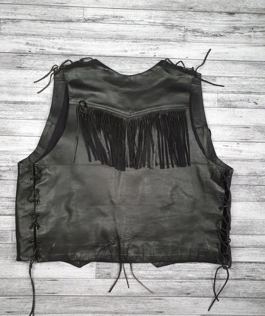 Leather Raberg Generation Indian Style Leather Vest Biker XXL | Grailed