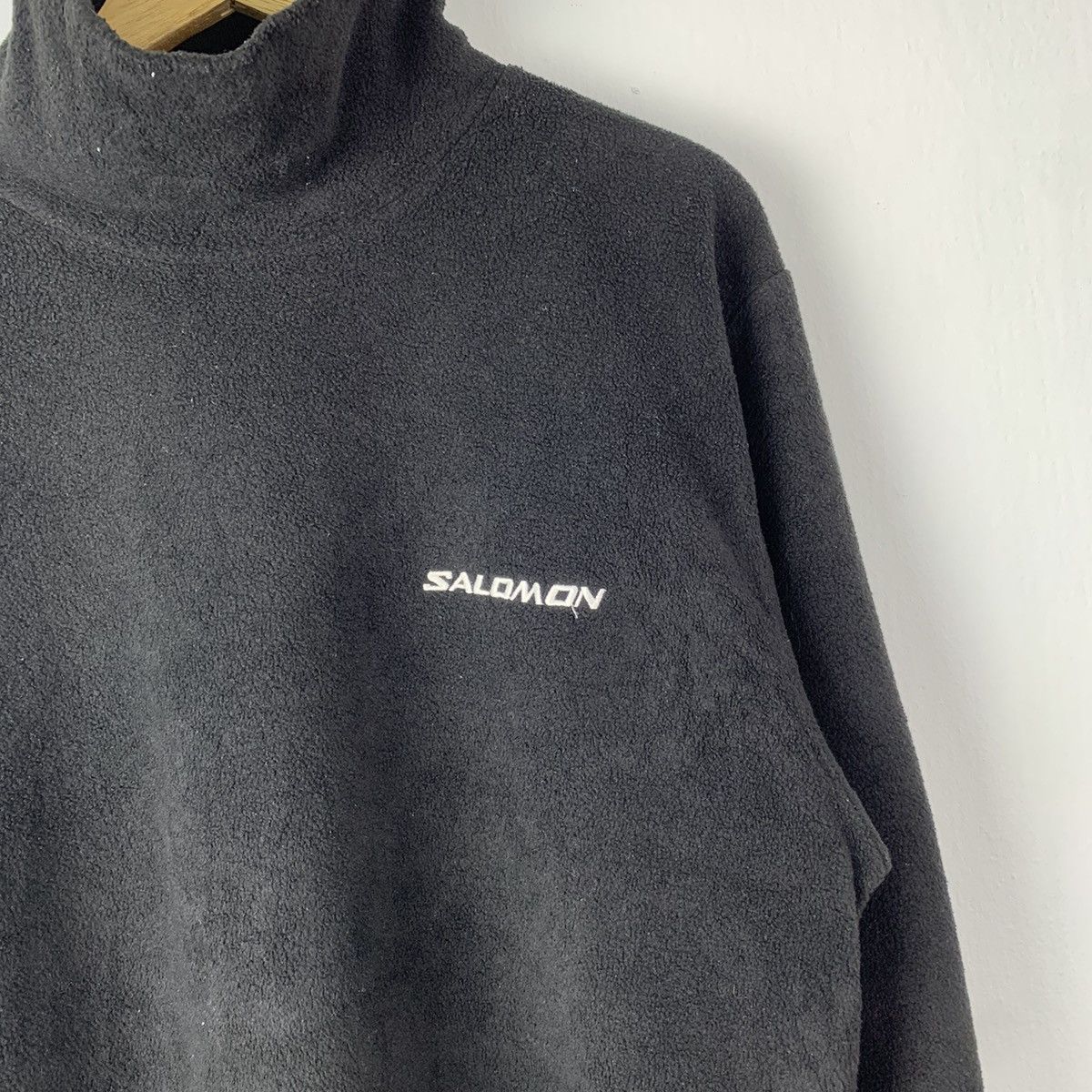 Salomon SALOMON Embroidery Turtle Neck Black Fleece Sweater Size L Size US L / EU 52-54 / 3 - 5 Thumbnail