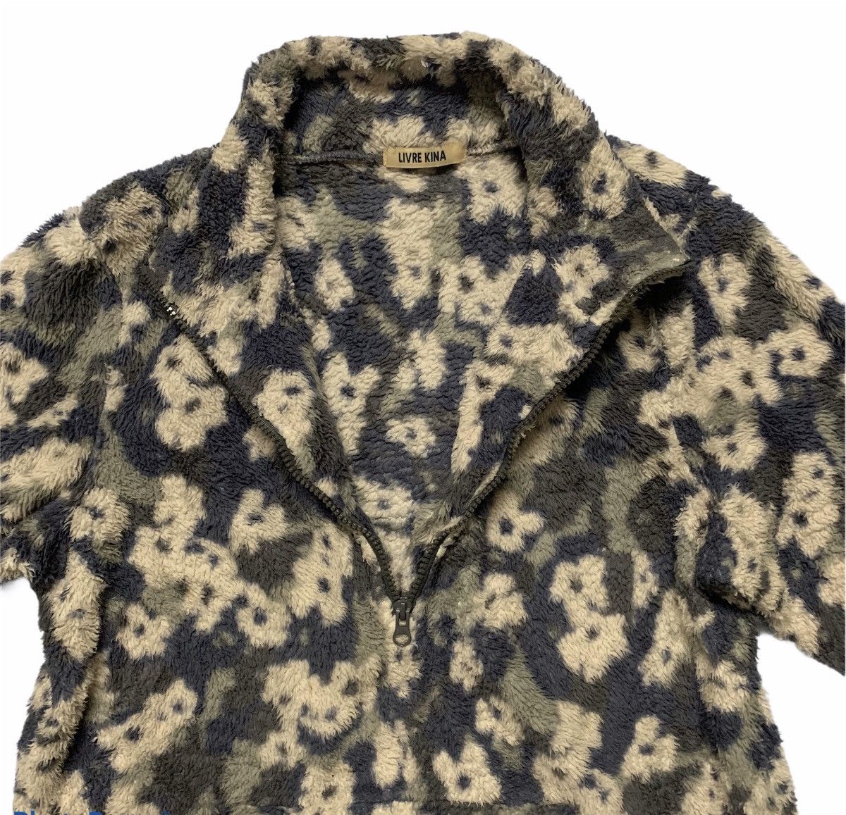 Japanese Brand RARE‼️LIVRE KINA Japan Quarter Zip Fleece Sweatshirt Sweater Size US M / EU 48-50 / 2 - 6 Thumbnail