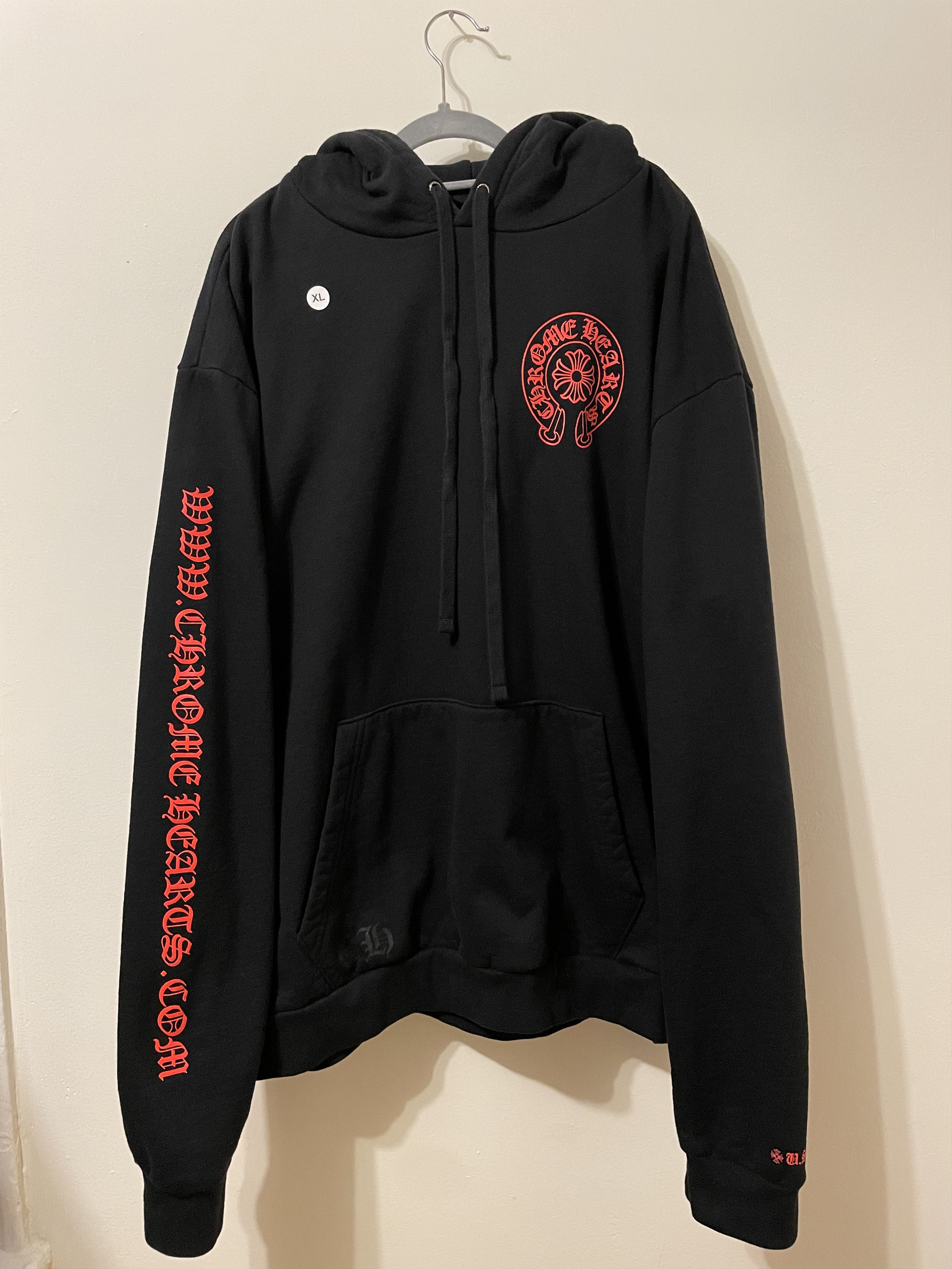 Chrome Hearts Online Exclusive Black Red Hoodie | Grailed
