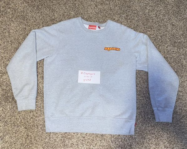 Supreme supreme connect crewneck sweatshirt heather grey | Grailed