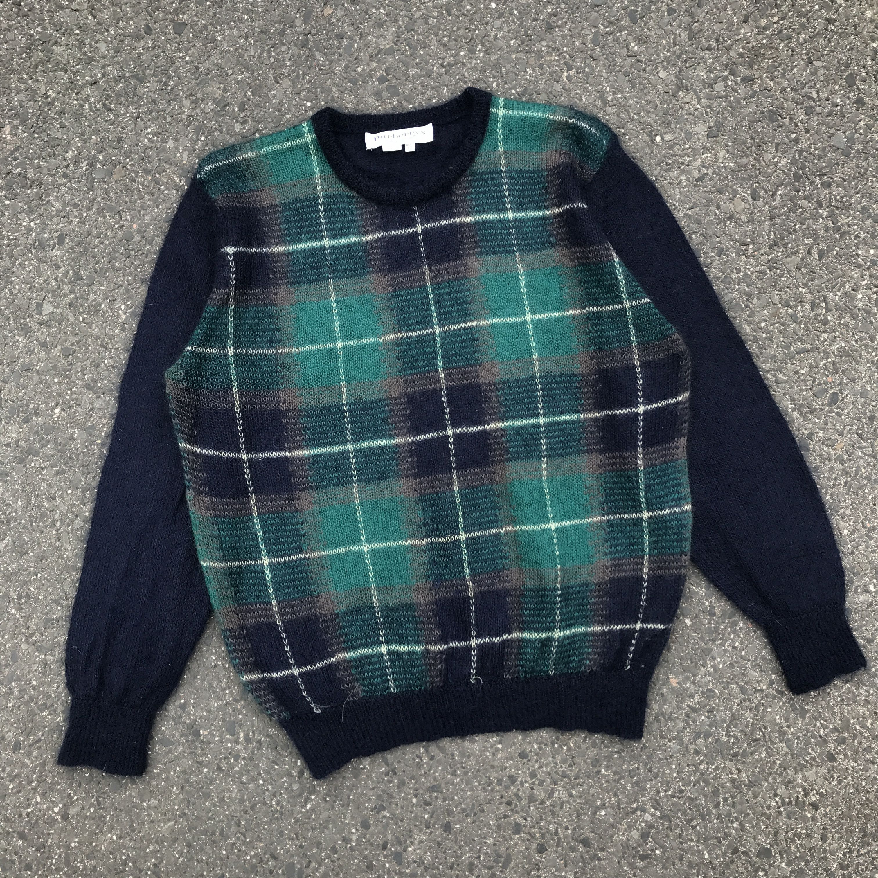 Vintage Vintage 90s Burberry Mohair Sweater | Grailed