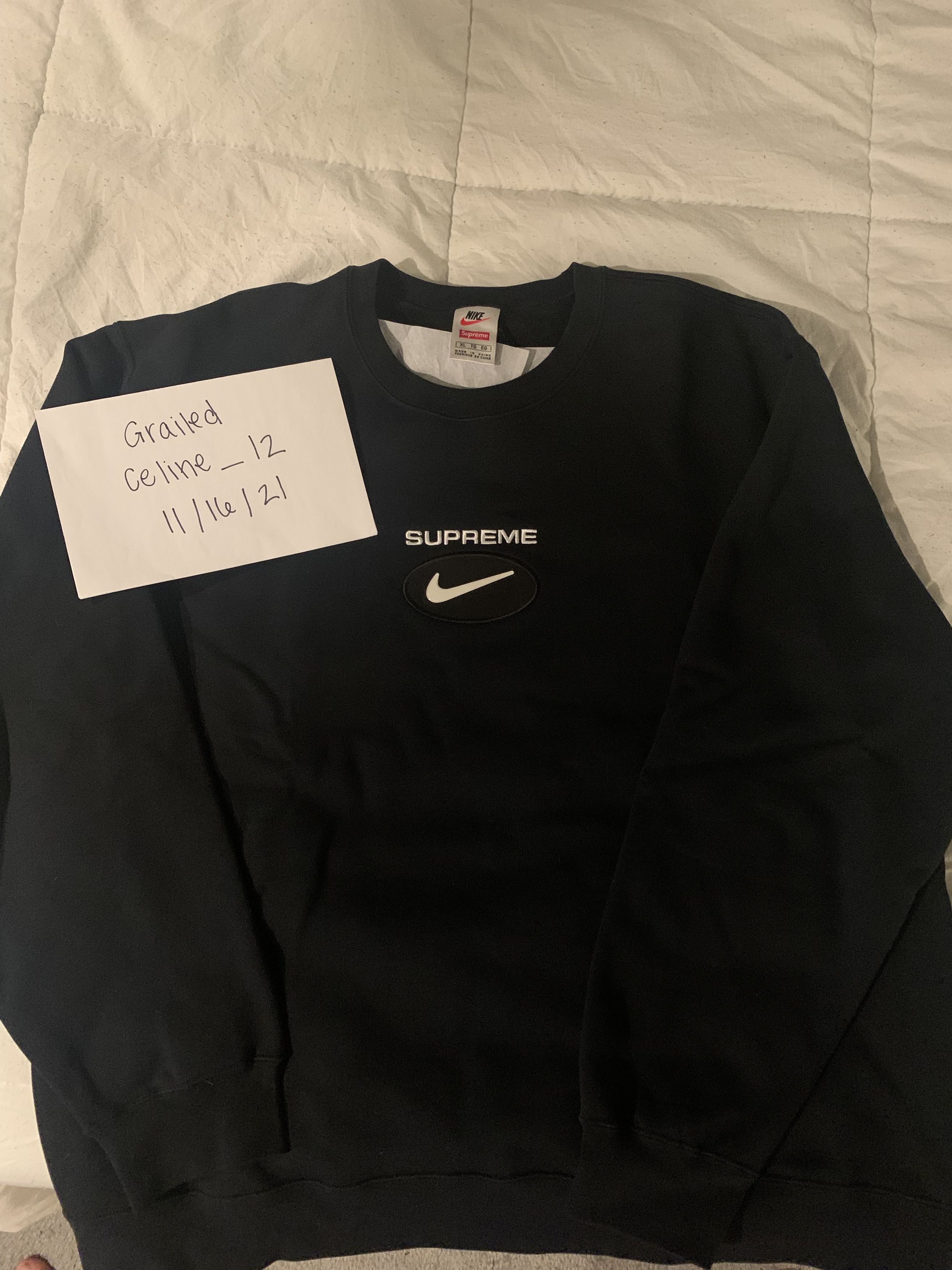 Supreme Nike Jewel Crewneck Black / L