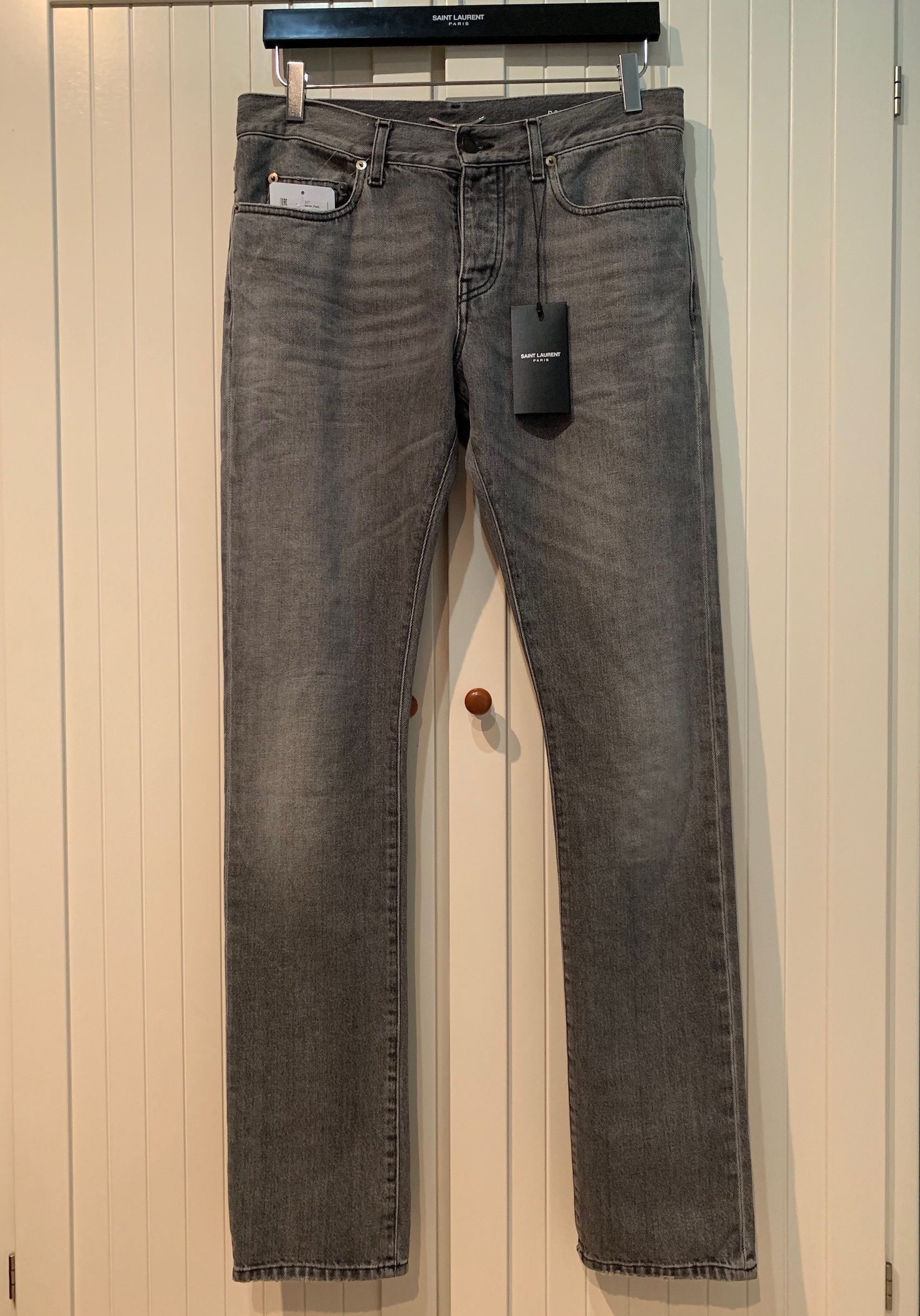 Saint Laurent Paris SS'17 D01 Skinny Jean Washed Denim Size US 29 - 1 Thumbnail