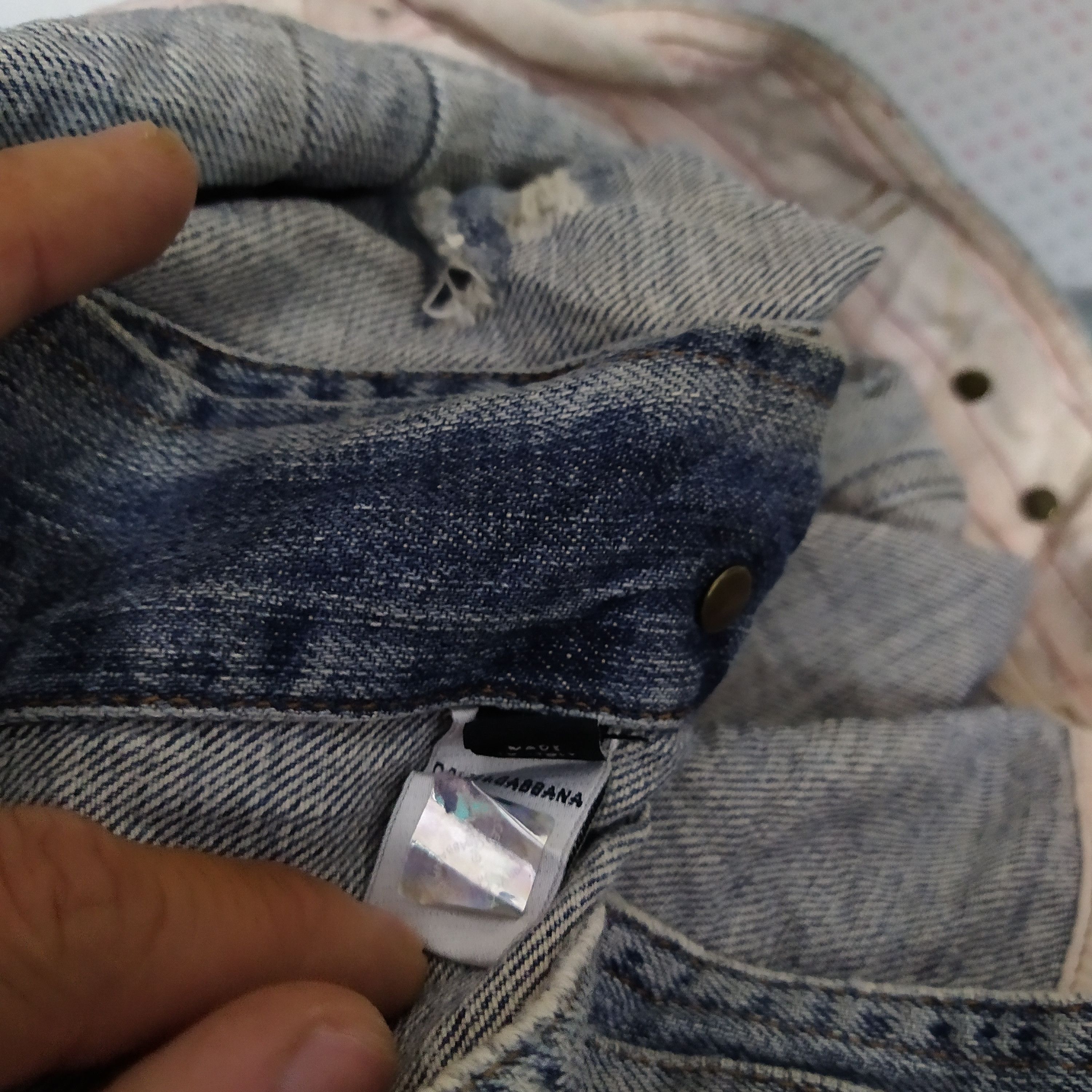 Dolce & Gabbana DOLCE & GABBANA HEAVY DISTRESSED DENIM JACKET (D375) Size US M / EU 48-50 / 2 - 10 Thumbnail
